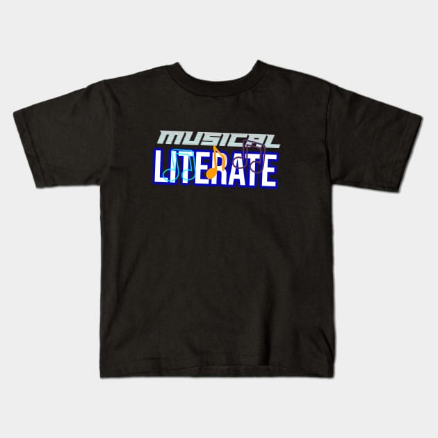 Musical Literate Kids T-Shirt by Proway Design